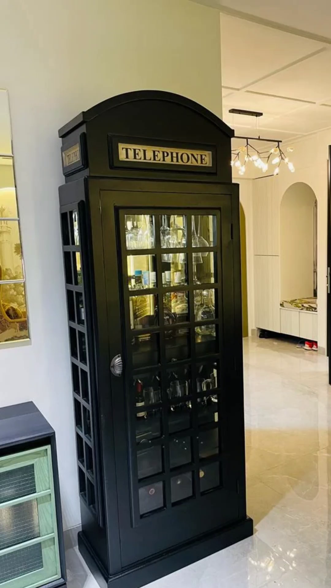 Handcrafted Telephone Booth Bar Cabinet Happyware Home Pvt Ltd